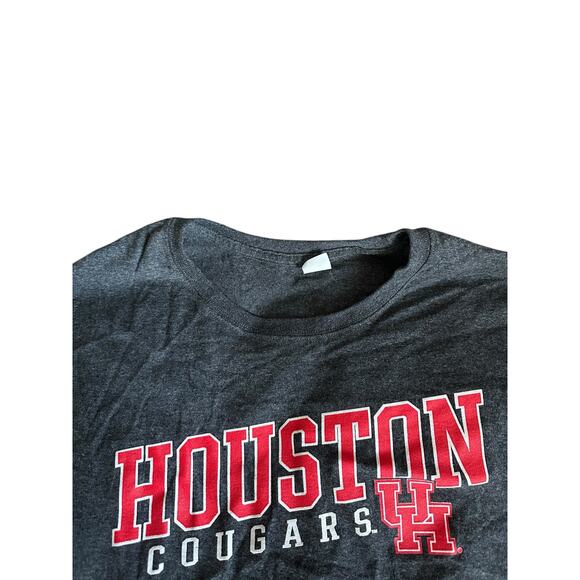 Hanes University of Houston Cougars Gray Short Sleeve T-Shirt Men's Size 2XL - Picture 5 of 7